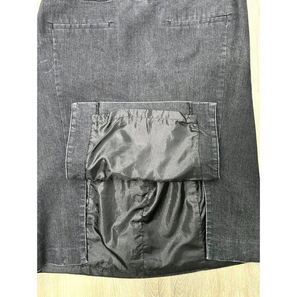 Focus 2000 Denim skirt Womens Retro 90's y2k Grunge Punk Straight Pencil size 6 - Picture 9 of 9
